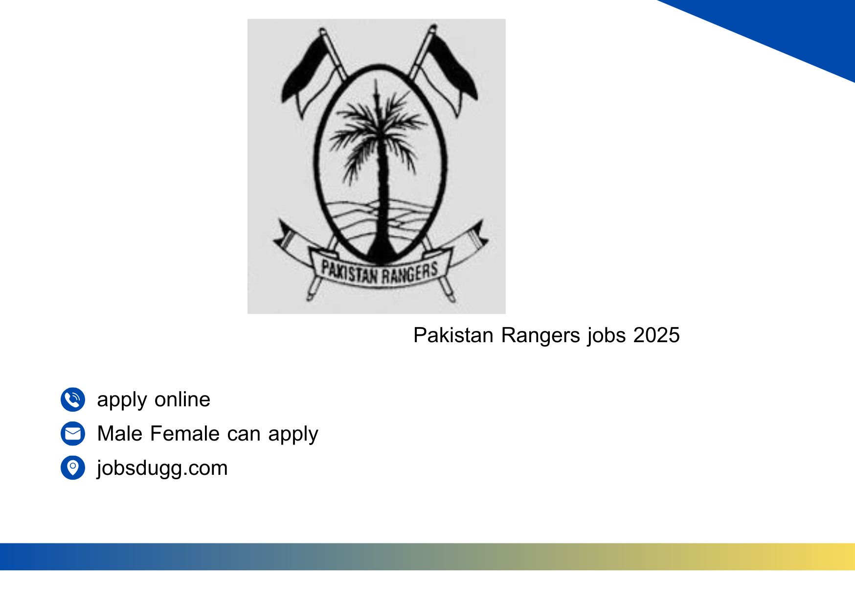 Pakistan Rangers jobs 2025